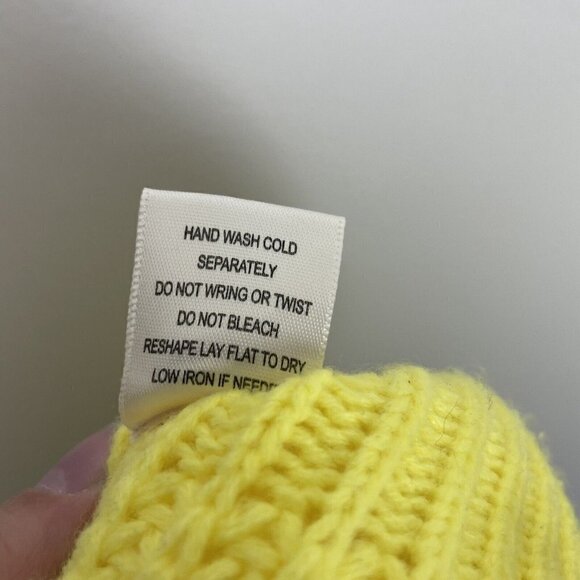 Skies are Blue Yellow 3 Button Cardigan Size Small bold unique colorful - Picture 7 of 9